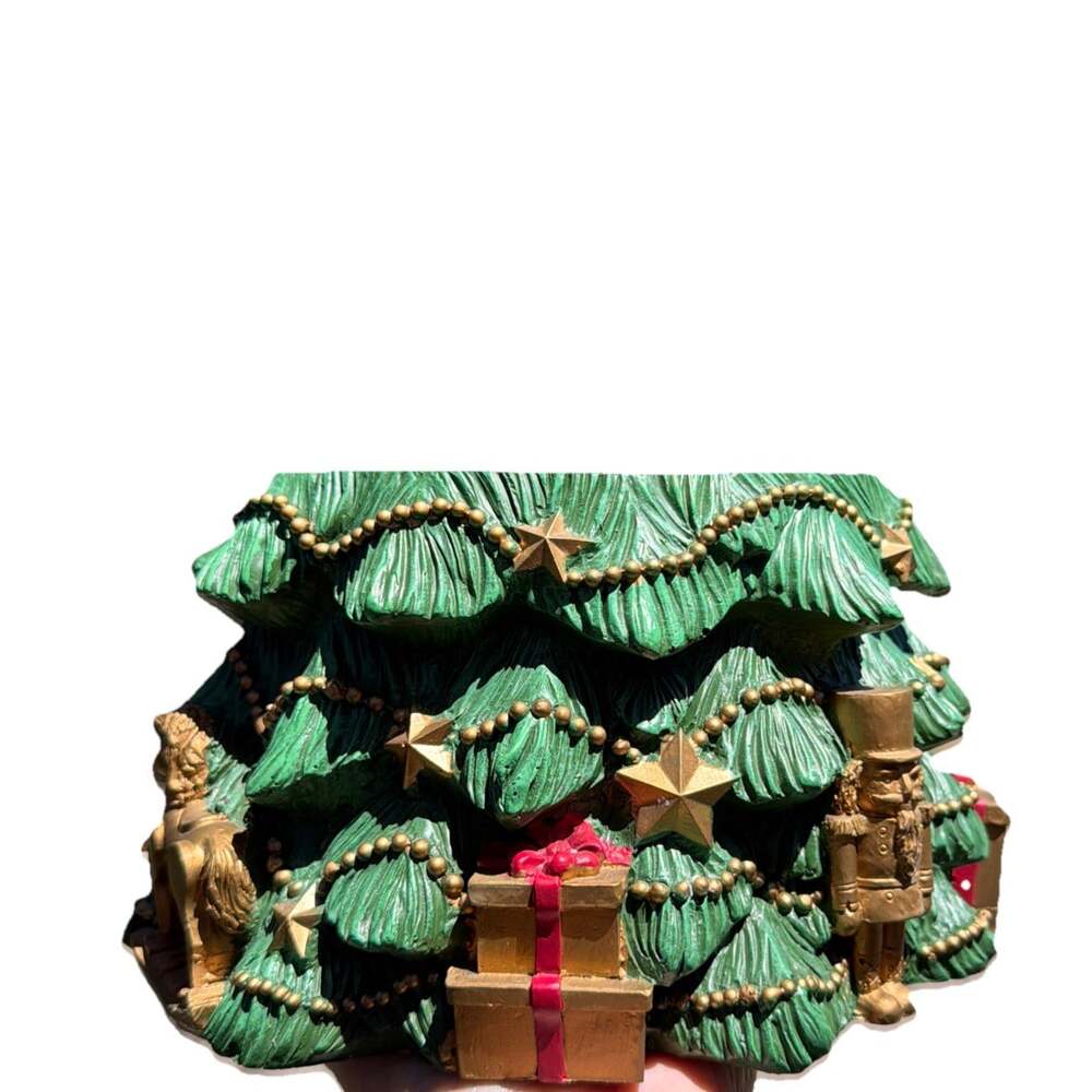 HomeWorx by Harry Slatkin Christmas Tree Candle pedestal Decor H5.5” W7.5